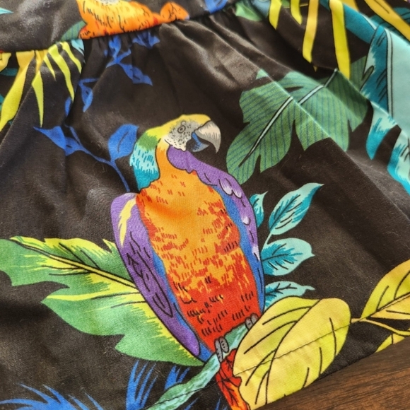 RJC Paradise Parrots Infant Toddler Bungee Dress With Bloomers In Black - Picture 8 of 8